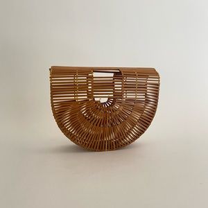 Vintage bamboo purse/ Arc purse